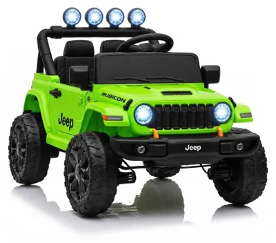 Immagine prodotto di Macchina Elettrica per Bambini Licenza Jeep Wrangler Rubicon 12V con Sedili in Pelle e Telecomando Verde
