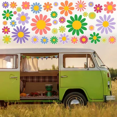 Productafbeelding van Set van 93 Madeliefje Autostickers, Waterdicht en Vinyl
