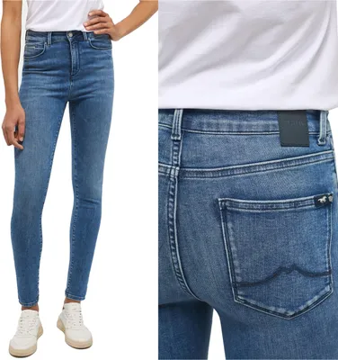 Produktbild von MUSTANG, Damen Jeanshose, Skinny fit, GEORGIA SUPER SKINNY, W29 L32, Blau, Jeans, baggyjeans, buggy