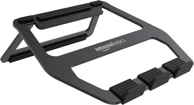 Zdjęcie produktu dla Składana podставка pod laptopa - Aluminium - Do laptopów do 15 cali - Antypoślizgowa - Czarna