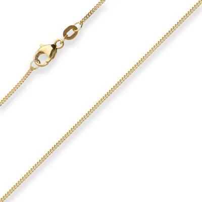 Produktbild von 1,1mm Panzerkette Goldkette Collier Halskette aus 750 Gold Gelbgold 40cm