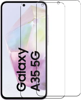 Two screen protectors for a Samsung Galaxy A35 5G phone.