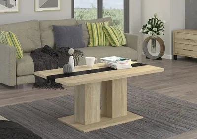 Produktbild von Couchtisch BOSTON Tisch Kaffeetisch Sonoma/Schwarz