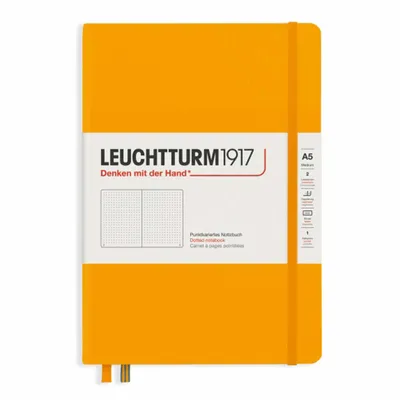 Produktbild von Leuchtturm 363387, Einfarbig, Orange, A5, 251 Blätter, 80 g/m², Punktgitter-Papier