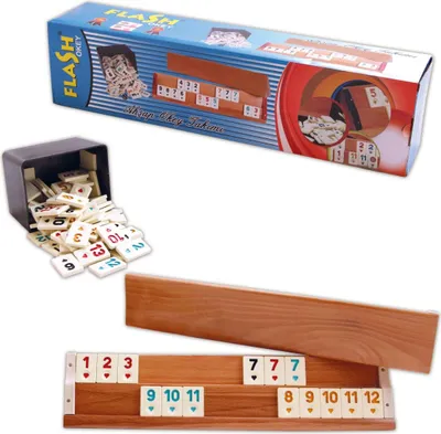 Produktbild von Star Oyun Brettspiel Rummy Flash Holz Okey Set