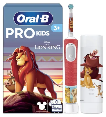 Produktbild von Oral-B Pro Kids 3+ König der Löwen Elektrische Zahnbürste Kinder, Weiß/Rot