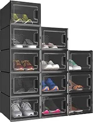 Produktbild von Schuhbox stapelbar schwarz bis Größe 45,5