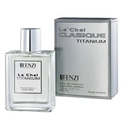 Produktbild von JFenzi Le’Chel CLASIQUE TITANIUM Men Eau de Parfum Herren 100 ml – Holzig Blumiger Duft mit Lavendel, Rosmarin & Zedernholz