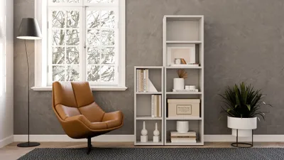 Produktbild von Bücherregal mit 3 Fächern, weiß, 30x24x80 cm