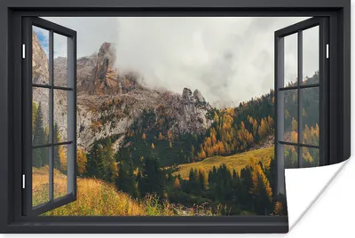 Produktbild von MuchoWow® Poster Aussicht - Berg - Baum 60x40 cm - Schlafzimmerdekoration