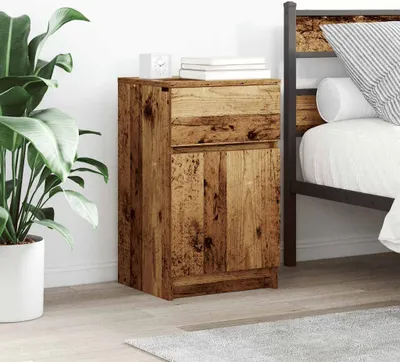 Obrázok produktu pre vidaXL Nočný stolík vzhľad starého dreva 39x35x65 cm materiál na báze dreva