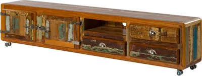 Immagine prodotto di MASSIVMOEBEL24 | Mobile Tv in legno riciclato 240x40x50 laccato multicolore FREEZY #45