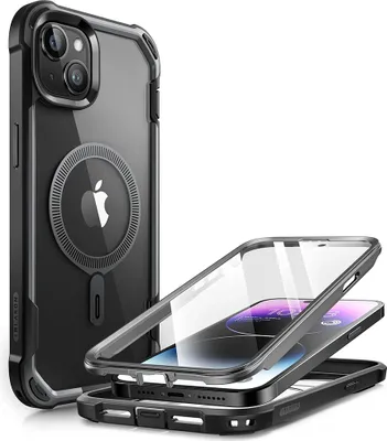 Produktbild von i-Blason Ares IPHN2361RMGSPBK, Mantelhülle, Apple, iPhone 15, 15,5 cm (6.1"), Schwarz, Transparent