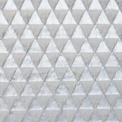 Produktbild von Fellstoff Meterware Dreiecke silberfarbig grau 1,70m