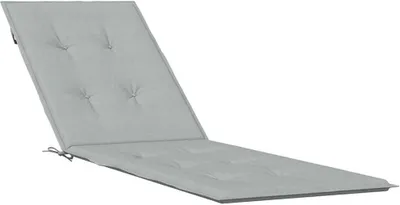 Produktbild von vidaXL Liegestuhl-Auflage Melange Hellgrau (75+105) x 50 x 4 cm Stoff