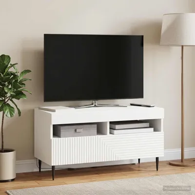 Productafbeelding van Maison Exclusive - LED-TV-meubel HAARLEM, 81 x 35 x 43 cm, wit, houtvezel