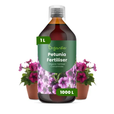 Obrázok produktu pre Tekuté hnojivo Petúnia 1 L – 2-1-8 (NPK) – Pre petúnie – Podporuje bohaté kvitnutie a zdravý rast – Organifer
