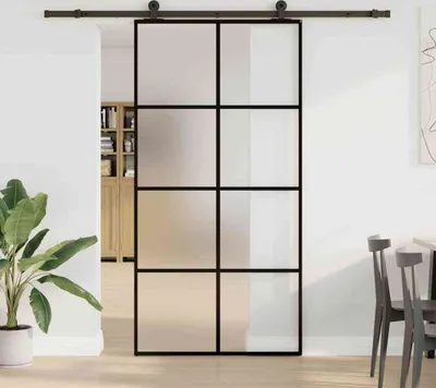 Produktbild von Stabli Möbel Schiebetür mit Beschlag 102,5x205cm ESG-Glas & Aluminium - Haustüren Neu design776772