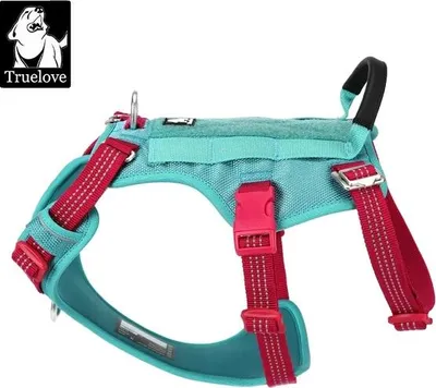 Obrázok produktu pre Postroj pre zvieratá, odolný proti úteku, reflexný, modrý, L-hrudník 69-81 cm