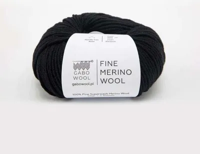Produktbild von Gabo Wool Wolle Schwarz, Waschmaschinenfest, Weich & Elastisch