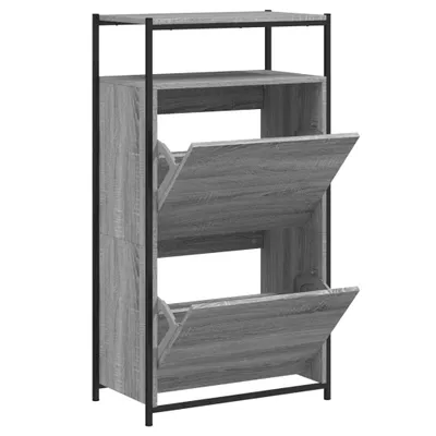 Immagine prodotto di vidaXL Scarpiera Grigio Sonoma 60x34x112 cm Materiale a base di legno
