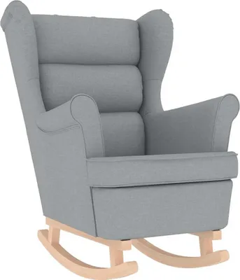 Immagine prodotto di Sedia a Dondolo Grigio Chiaro 74x90x102 cm in Tessuto