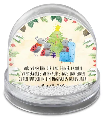 Produktbild von Mr. & Mrs. Panda Weihnachts Schneekugel Weihnachten Smörle - Naturpapier - Geschenk, Pfefferminzstange, dekoartikel, wohnaccessoire, schnee kugel, Weihnachtsbaum