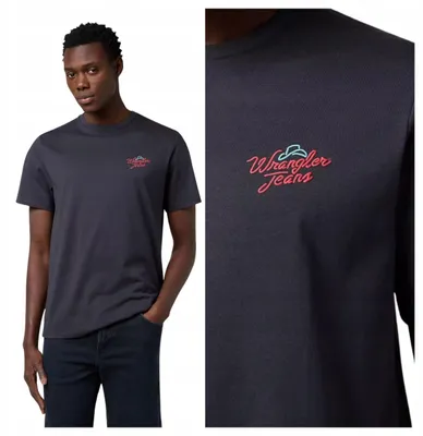Immagine prodotto di Wrangler | T-shirt da uomo con stampa grafica, grigio, cotone, taglia L