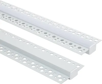 Produktbild von Aluminiumprofil Gipseinbau für LED Streifen bis 15mm Weiß 2 m Weiß transluzent