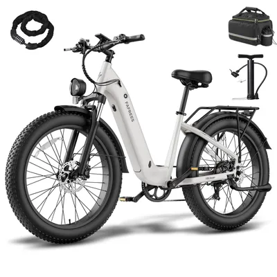 Produktbild von Fat-Pedelec 26×4,0 mit Akku 48 V 20 Ah bis zu 70 - 95 km Lockout-Federgabel und All-Terrain-Komfort, Grau