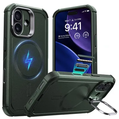Obrázek produktu pro ESR – Cyber Armor Kickstand ochranné pouzdro pro iPhone 17 – zelené