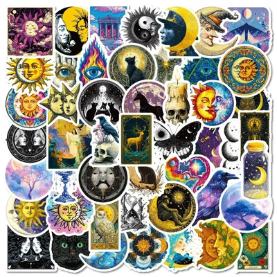 112 Vintage Occult Sticker, mystische Astrologie Aufkleber