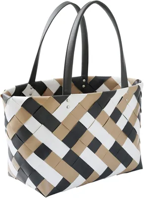 Obrázek produktu pro Kobolo Bag Nákupní taška Nákupní košík Woven Plastic Shopper COFFEE XXL