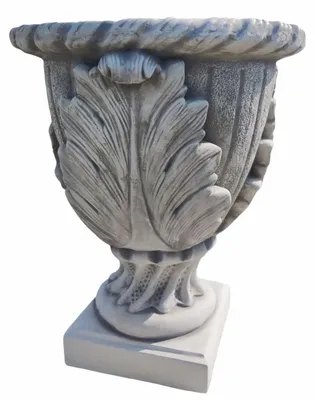 Zdjęcie produktu dla Doniczka barokowa Casa Padrino, szara, wys. 74 cm – doniczka ogrodowa w stylu barokowym