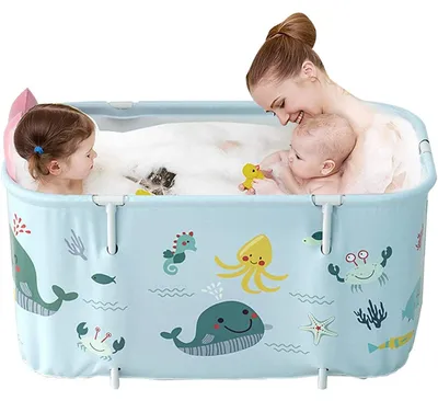 Image de Baignoire pliable pour adultes et enfants - Extra grande et portable