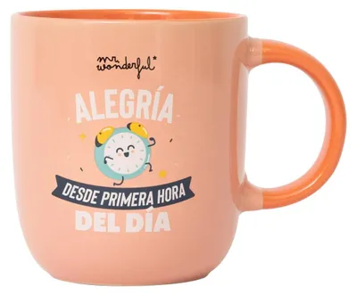Keramikbecher mit Motivationsspruch, 370 ml, mehrfarbig