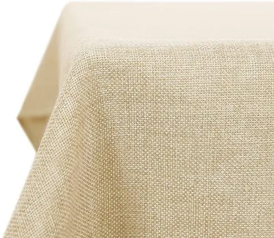 Produktbild von Lotus-Effect-Tischüberzug, 130x130 cm, Creme, 1 Stück, Linnenlook
