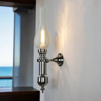 Produktbild von Wandlampe E14 Glas Messing Jugendstil Wandleuchte