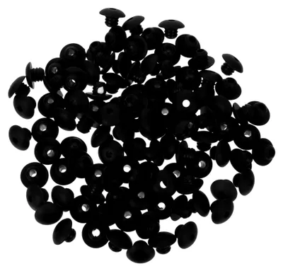 Produktbild von 100 Stück Schwarze Gummistopfen für Runde Löcher in Lochwänden