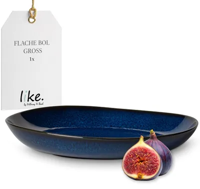 Produktbild von Villeroy & Boch Lave, Reisschüssel, Rund, Keramik, Blau, Glanz, 1 Person(en)