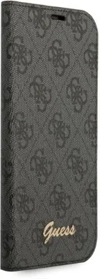 Produktbild von Guess GUBKP14LHG4SHK iPhone 14 Pro 6,1" schwarz book 4G Vintage Gold Logo Schutzhülle