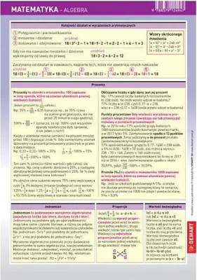 Image de Mathematik - Algebra. Doppelseitiger Mini-Spickzettel. Demart
