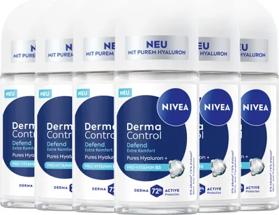 Produktbild von NIVEA Deodorant Derma Control Defend Roll-On 6 x 50ml