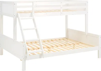 Produktbild von Homestyle4u Etagenbett 90x200 140x200 Hochbett Geschwisterbett Kinderbett Weiß Kinderzimmer Gäste Stockbett