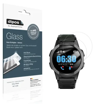 Produktbild von 2x Schutzfolie für NikuTRAX NC120E - Anti-Shock 9H Folie dipos Glass Kunststoffglas
