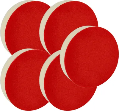Produktbild von vhbw 5x Polierschwamm kompatibel mit Bosch Exzenter- & Schwingschleifer - 13 cm Durchmesser, weiß, rot
