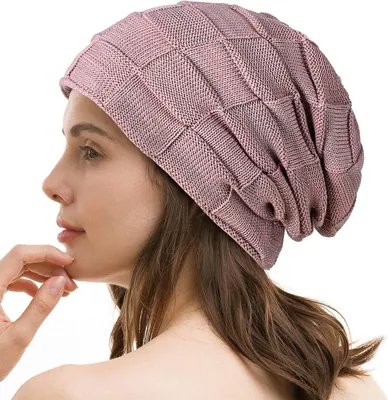 Produktbild von Fleecemütze Damen Herren Strickmütze Winter, mit Fleece gefüttert, warm und bequem, Uni, A0201 Rosa