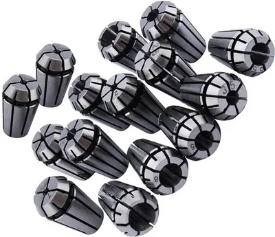 Immagine prodotto di Set mandrini a pinza ER11 (15 pezzi, 1-7 mm, inclusi 1/8 pollici, 1/4 pollici)