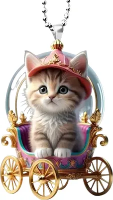 Produktbild von Kätzchen-Autoanhänger, hängendes Ornament, Acryl, Rückspiegel-Dekor, süße Katze, Taschenanhänger, Auto-Innenausstattung