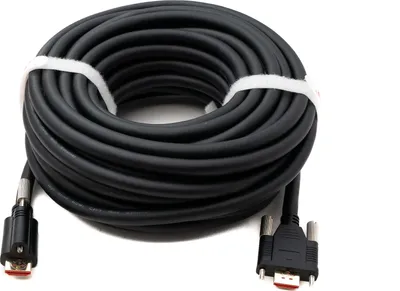 Produktbild von HDMI 2.0 Kabel 15 m Typ A Stecker zu Stecker anschraubbar in Schwarz